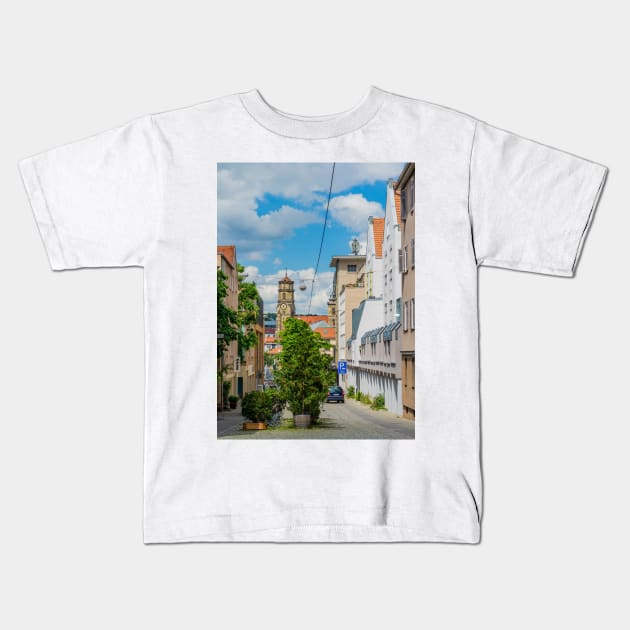 Street scene, Stuttgart Kids T-Shirt by mbangert